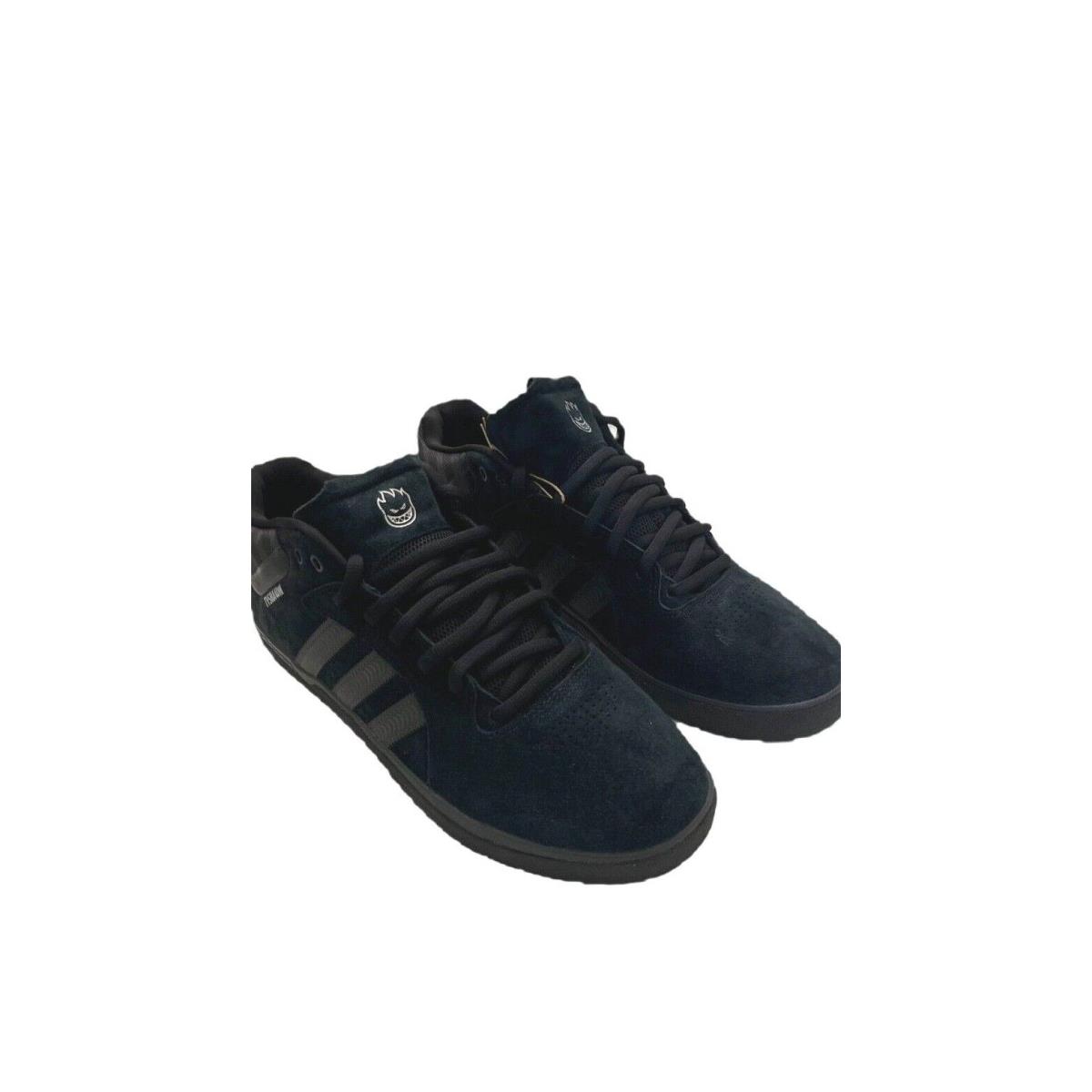 Adidas Men`s Tyshawn X Spitfire Skateboarding/casual Shoes - Core Black/Core Black/Silver Metallic