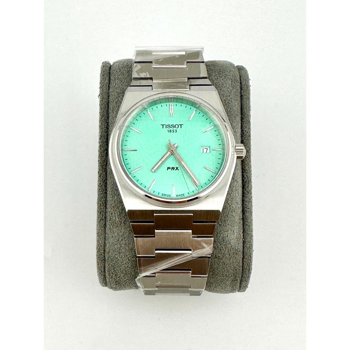 Tissot Prx Light Green Steel Watch T137.410.11.091.01