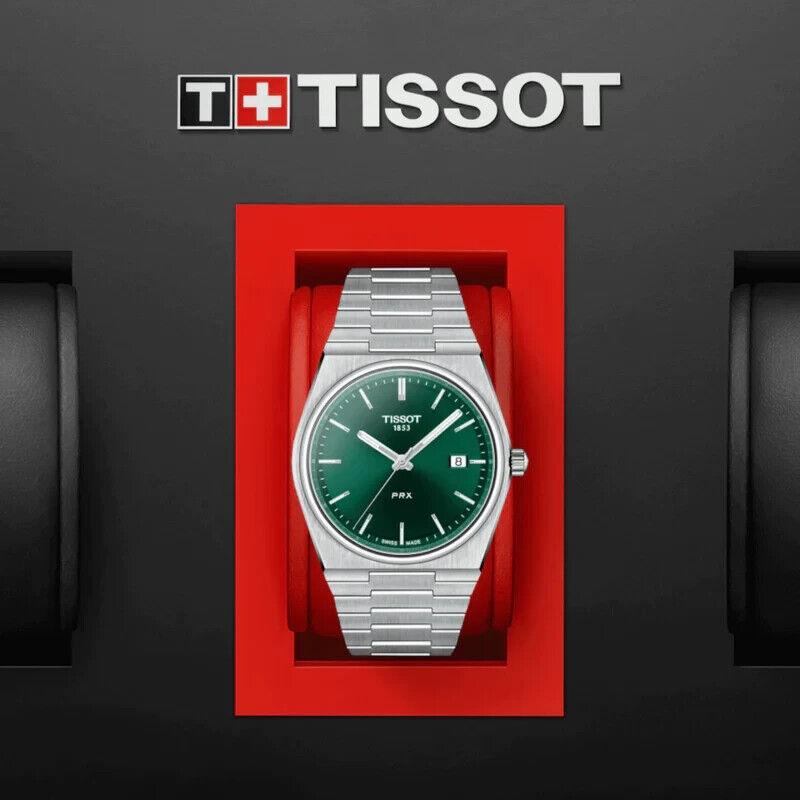 Tissot Prx Quartz 40mm Stainless Green Dial T1374101109100