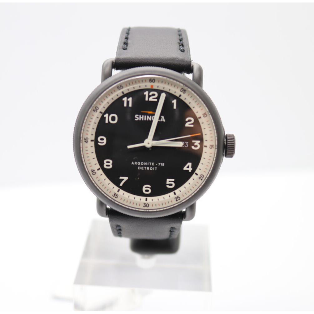 Shinola The Canfield Model C56 43mm Black Dial and Leather Strap S0120273239