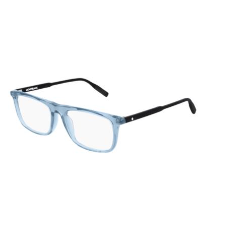 Montblanc MB0012O 014 Eyeglasses Frames Blue Rectangular Full Rim 56-18-145