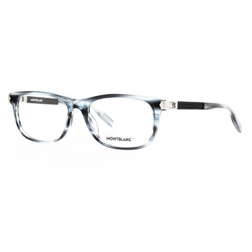 Montblanc Mont Blanc MB0036O 006 56 Men`s Eyeglasses Blue Havana Optical Frame