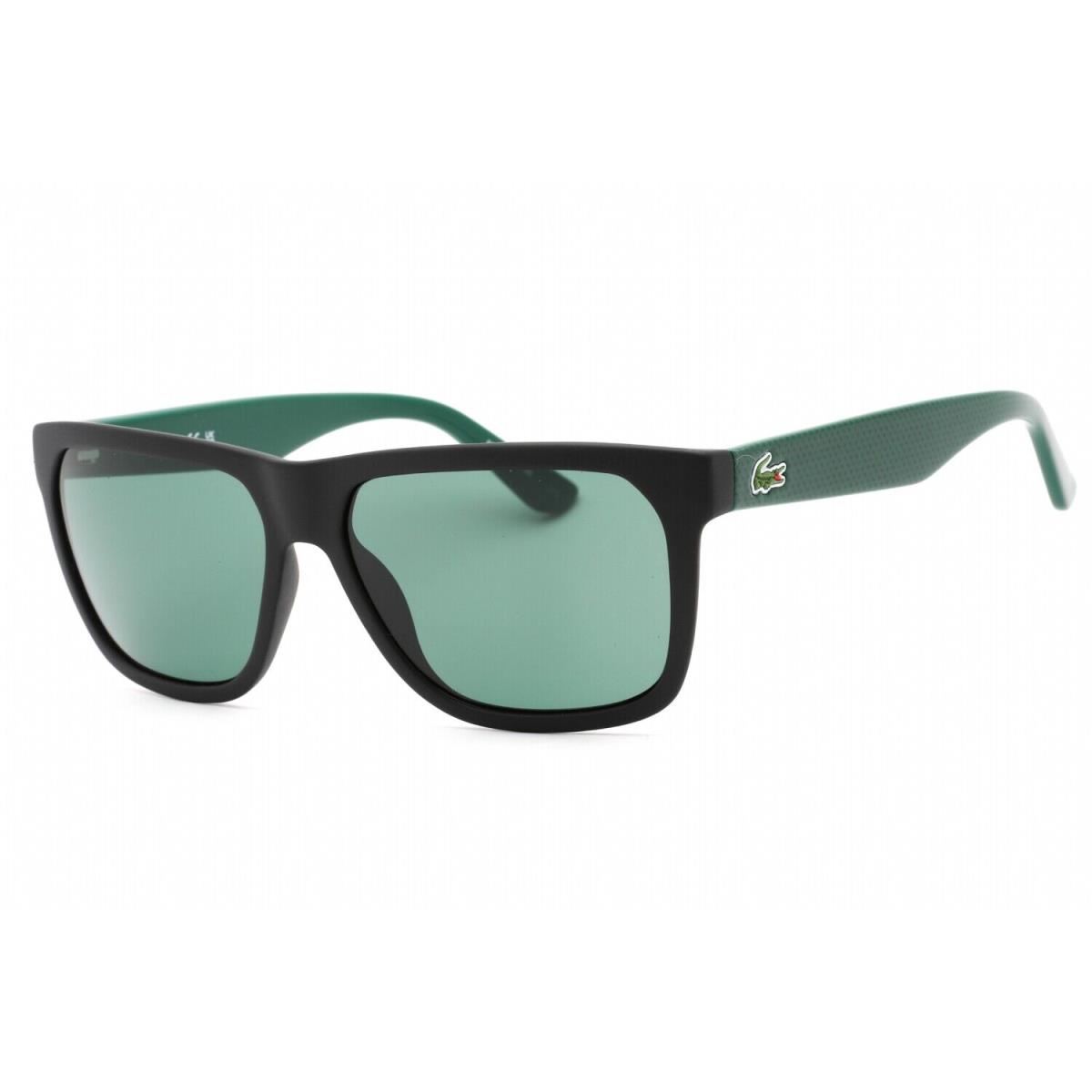 Lacoste Matte Onyx/black Frame Green Lenses 56 mm Unisex Sunglasses L732S 004