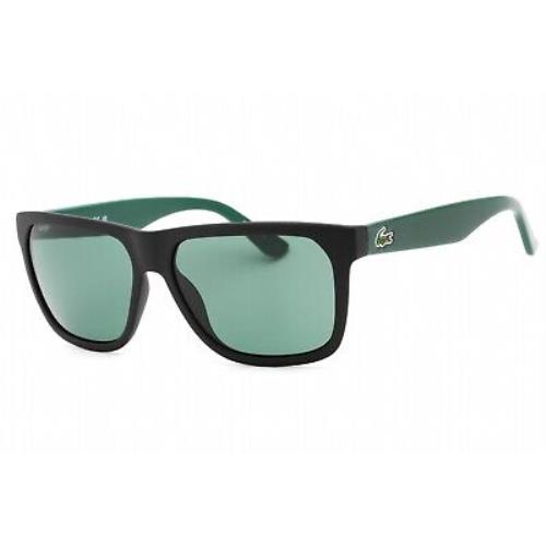 Lacoste L732S 004 Sunglasses Matte Onyx Frame Green Lenses 56 Mm