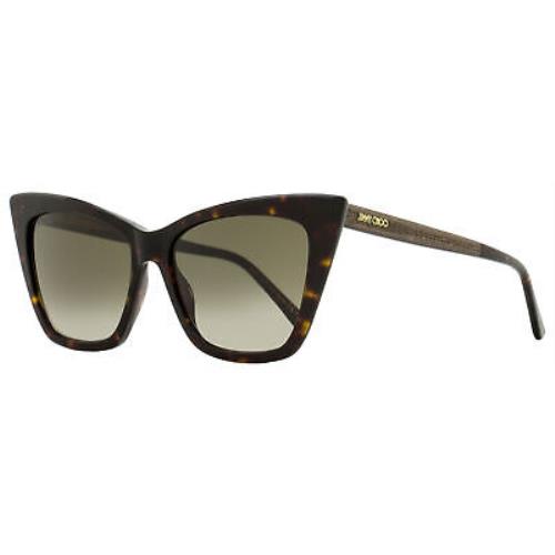 Jimmy Choo Cat Eye Lucine Sunglasses 086HA Havana 55mm