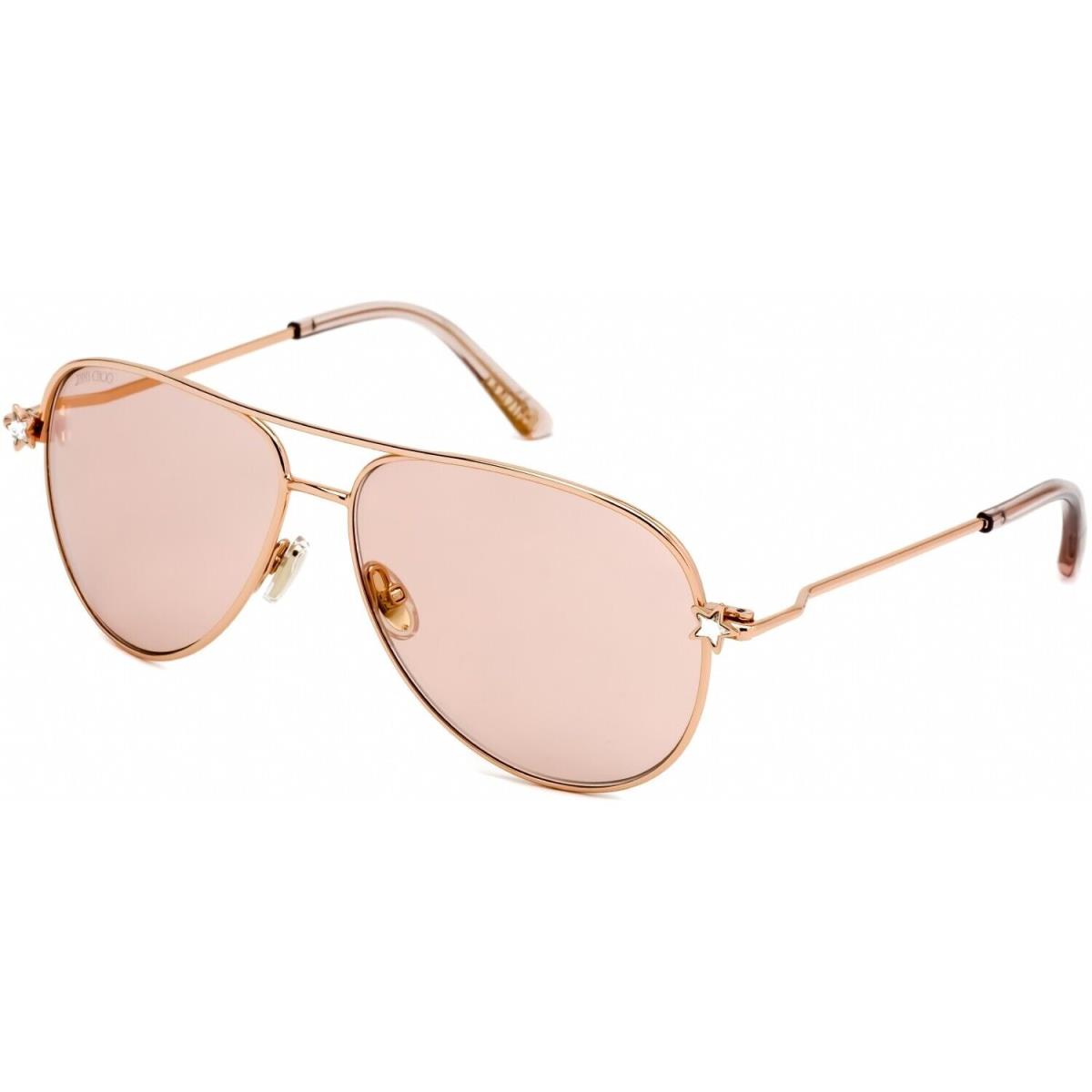 Jimmy Choo Sansa/s 0DDB K1 Aviator Gold Copper/gold Mirror Sunglasses