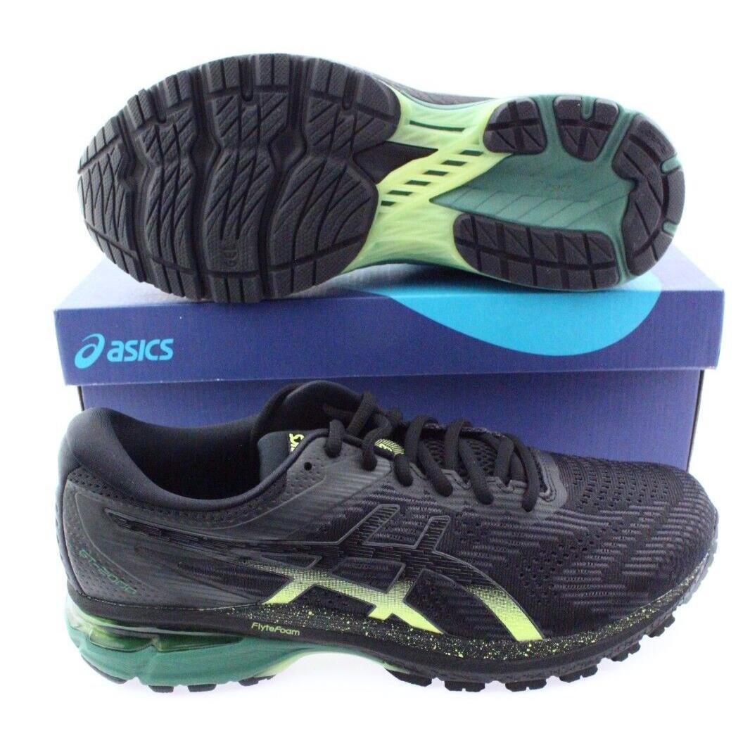 Asics Men`s GT-2000 8 Black/neon Lime Running Shoes - 9.5 / 43.5