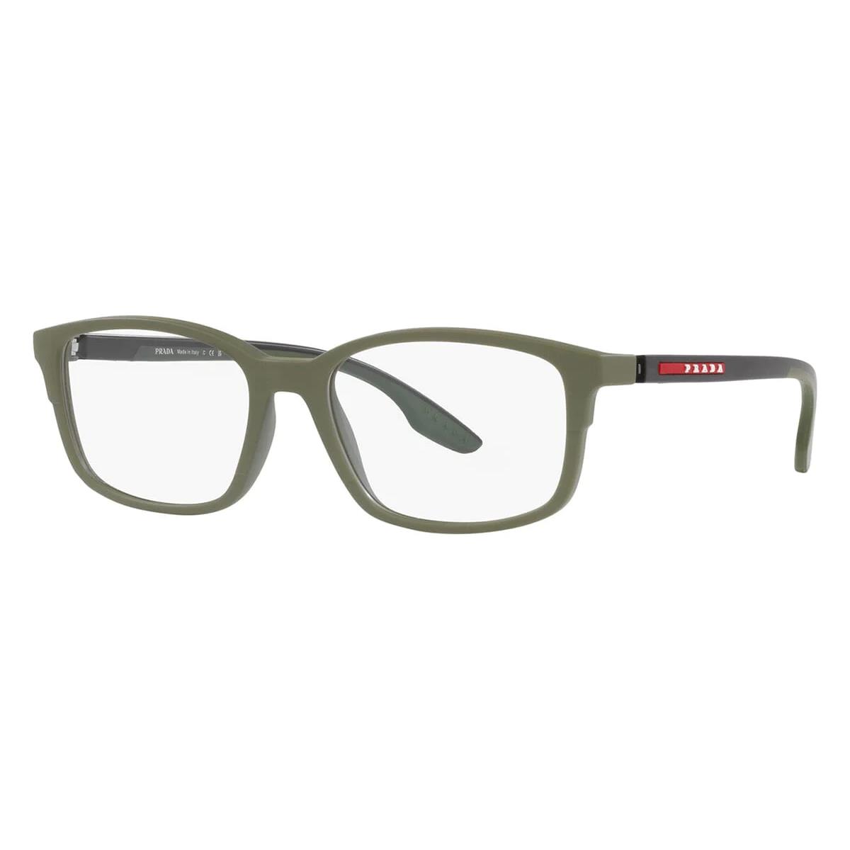 Prada Sport Eyeglasses VPS01P CCH-1O1 Green Rubber Full Rim Frames 54MM Rx-able - Frame: Green