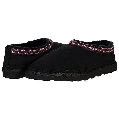 Guess Walter Faux-shearling Lining Comfy and Warm Slippers Black Black