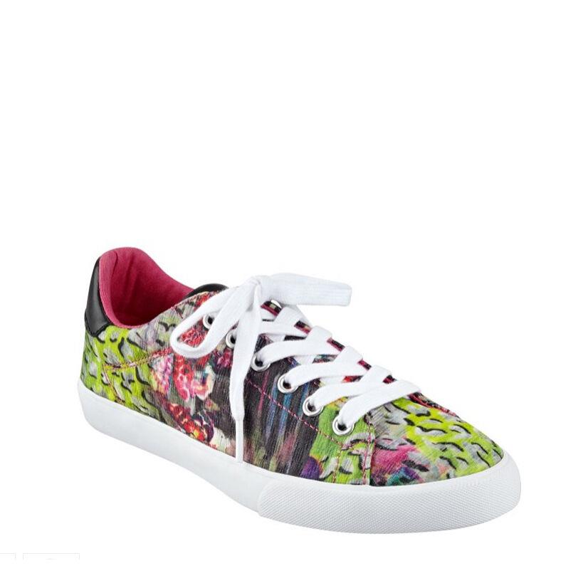 Guess Maegan Logo Fashion Sneakers Keds Floral Multi Color sz US 7 EU 37.5