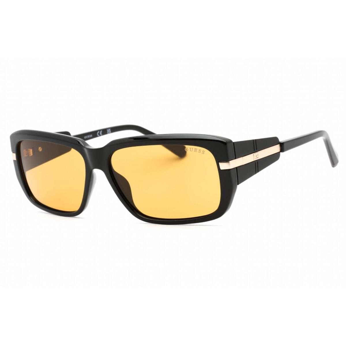 Guess Women`s Sunglasses Full Rim Shiny Black Injected Propionate GU00090 01E