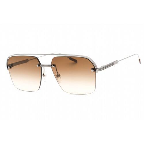 Ermenegildo Zegna Men`s Sunglasses Half Rim Metal Rectangular Shape EZ0213 08F