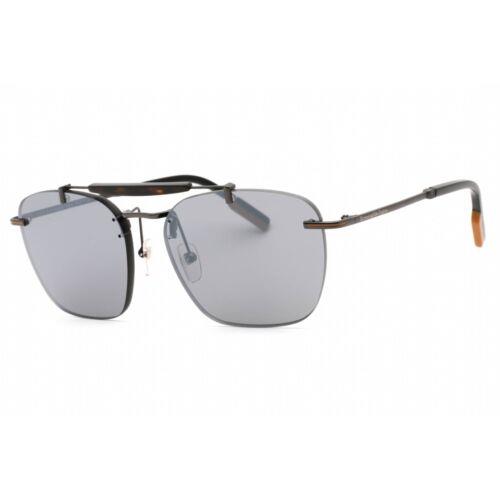 Ermenegildo Zegna Men`s Sunglasses Full Rim Matte Gunmetal Plastic EZ0155 09E