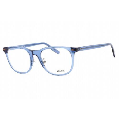 Ermenegildo Zegna Men`s Eyeglasses Full Rim Shiny Transparent Blue EZ5248-H 090