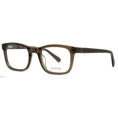 Guess GU50002 045 Shiny Light Brown Mens Square Eyeglasses 51-22-145 B:39