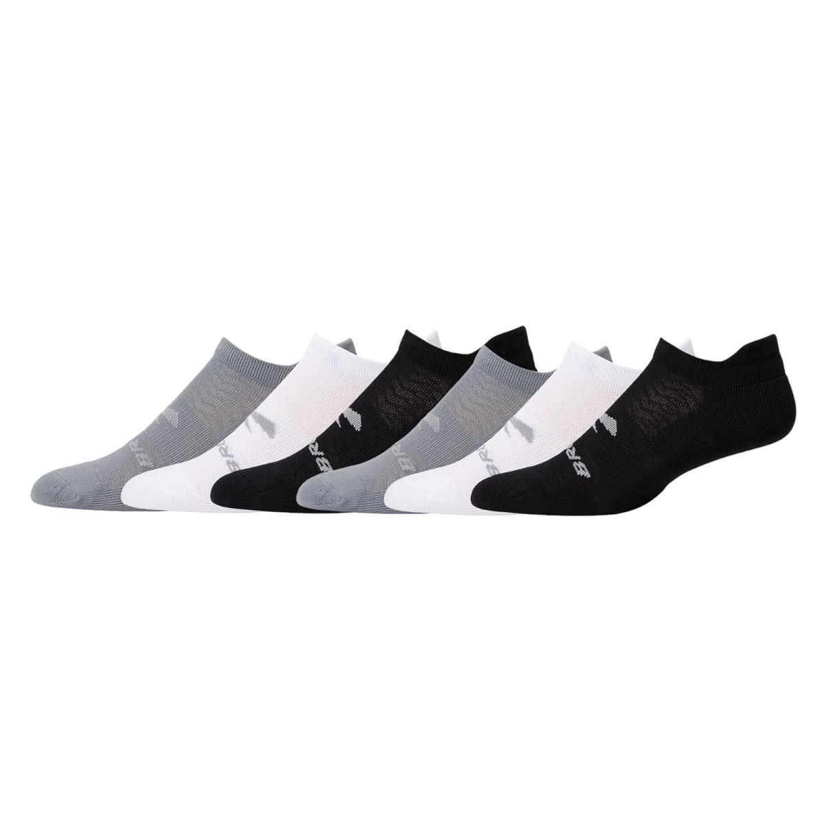 Unisex Socks Brooks Run-in No Show Socks 6-Pack Asphalt/White/Black