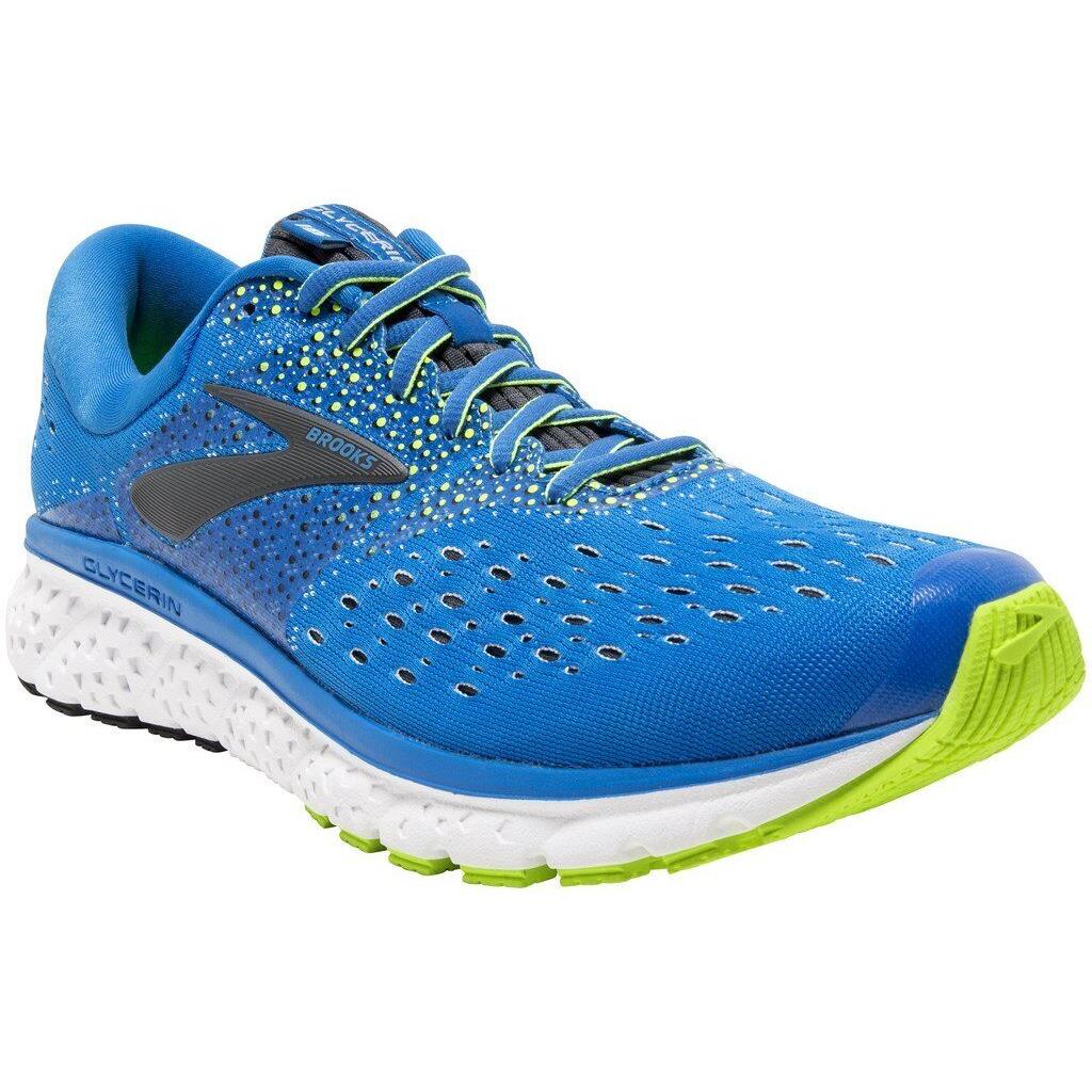 Brooks Men`s Glycerin 16 Comfortable Running Shoes Blue/Ebony/Nightlife