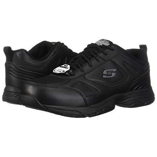 Skechers Men`s Dighton Black Slip Resistant Relaxed Fit Work Shoe