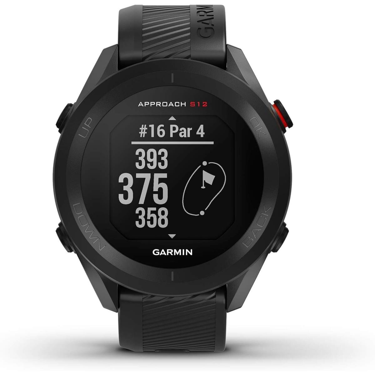 Garmin Approach S12 Golf Gps Watch Pre-loaded with 42 000+ Courses Black