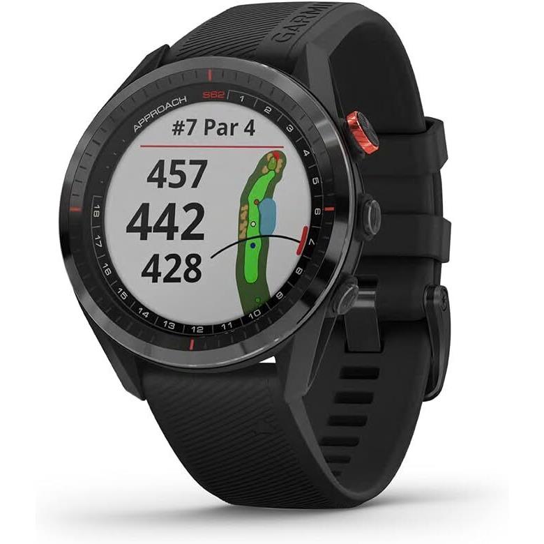 Garmin Approach S62 Golf Watch Built-in Virtual Caddie Full Color Screen Black