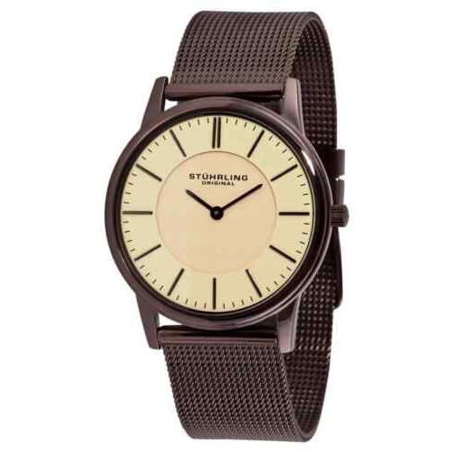 Stuhrling 238 3261K77 Slim Classic Newberry Brown Pvd Mens Watch