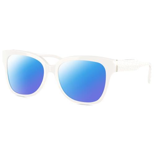 Michael Kors MK4091 Women`s Cat Eye Polarized Sunglasses in White 52mm 4 Options Blue Mirror Polar