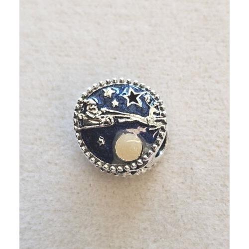 Pandora Jewelry Blue Enamel Santa Reindeer Charm Holiday