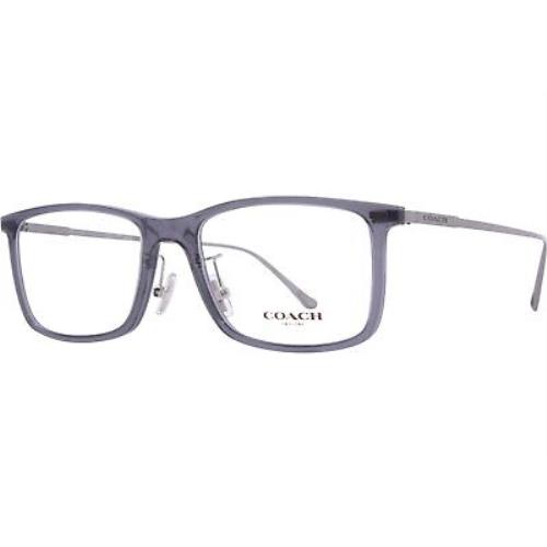 Coach HC6205 5716 Eyeglasses Frame Men`s Transparent Dark Grey Full Rim 56mm