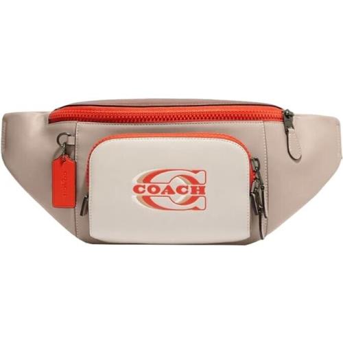 Coach Track Belt Bag In Colorblock Signature Canvas with Coach Stamp