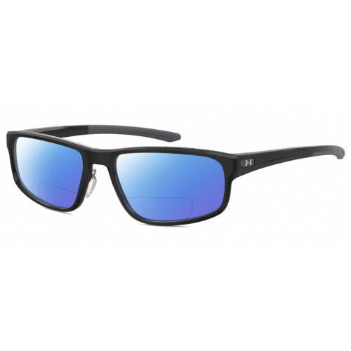 Under Armour UA-5014 Mens Polarized Bifocal Sunglasses Black Grey 56mm 41 Option Blue Mirror