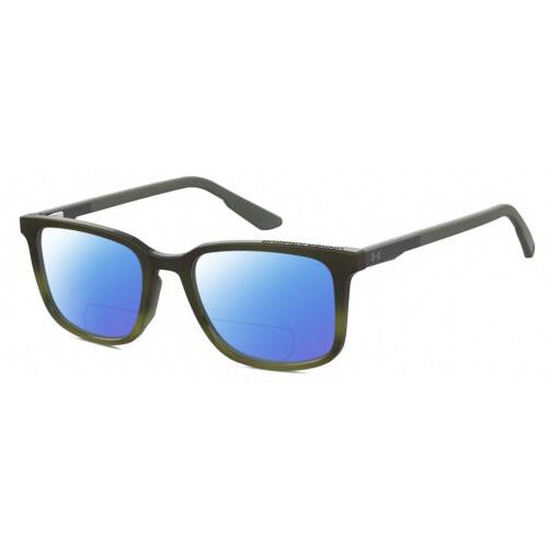 Under Armour UA-5010 Unisex Polarized Bifocal Sunglasses Green Horn 53mm 41 Opt Blue Mirror