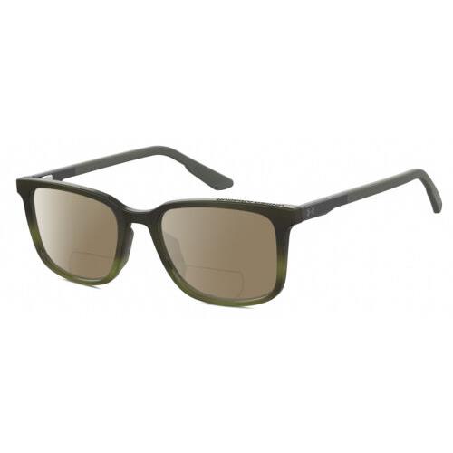 Under Armour UA-5010 Unisex Polarized Bifocal Sunglasses Green Horn 53mm 41 Opt Brown