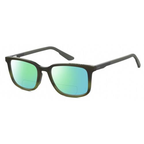 Under Armour UA-5010 Unisex Polarized Bifocal Sunglasses Green Horn 53mm 41 Opt Green Mirror