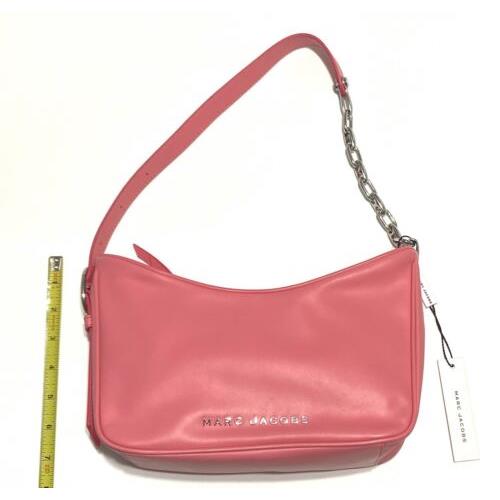 Marc Jacobs York Leather Baguette Shoulder Bag Purse Pink