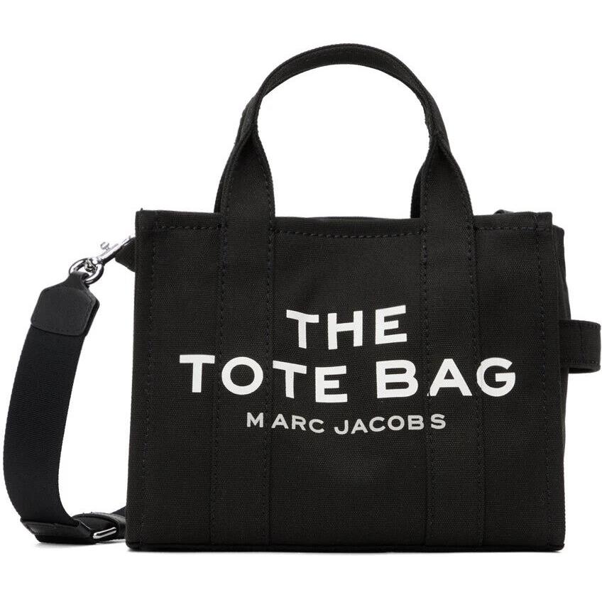 Marc Jacobs B3532 Womens Black Canvas The Mini Tote Bag Tote 8x10x5
