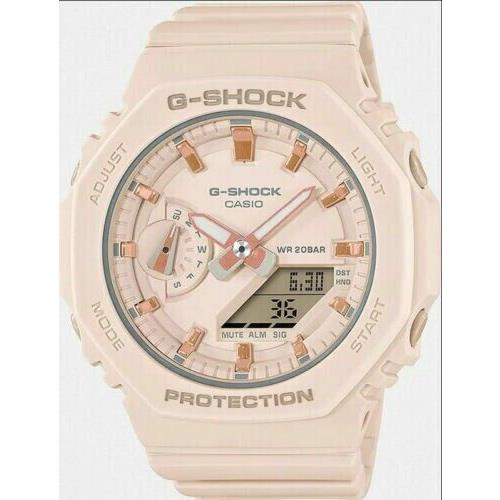 Casio G-shock GMAS2100-4A Light Pink Analog-digital Women`s Watch