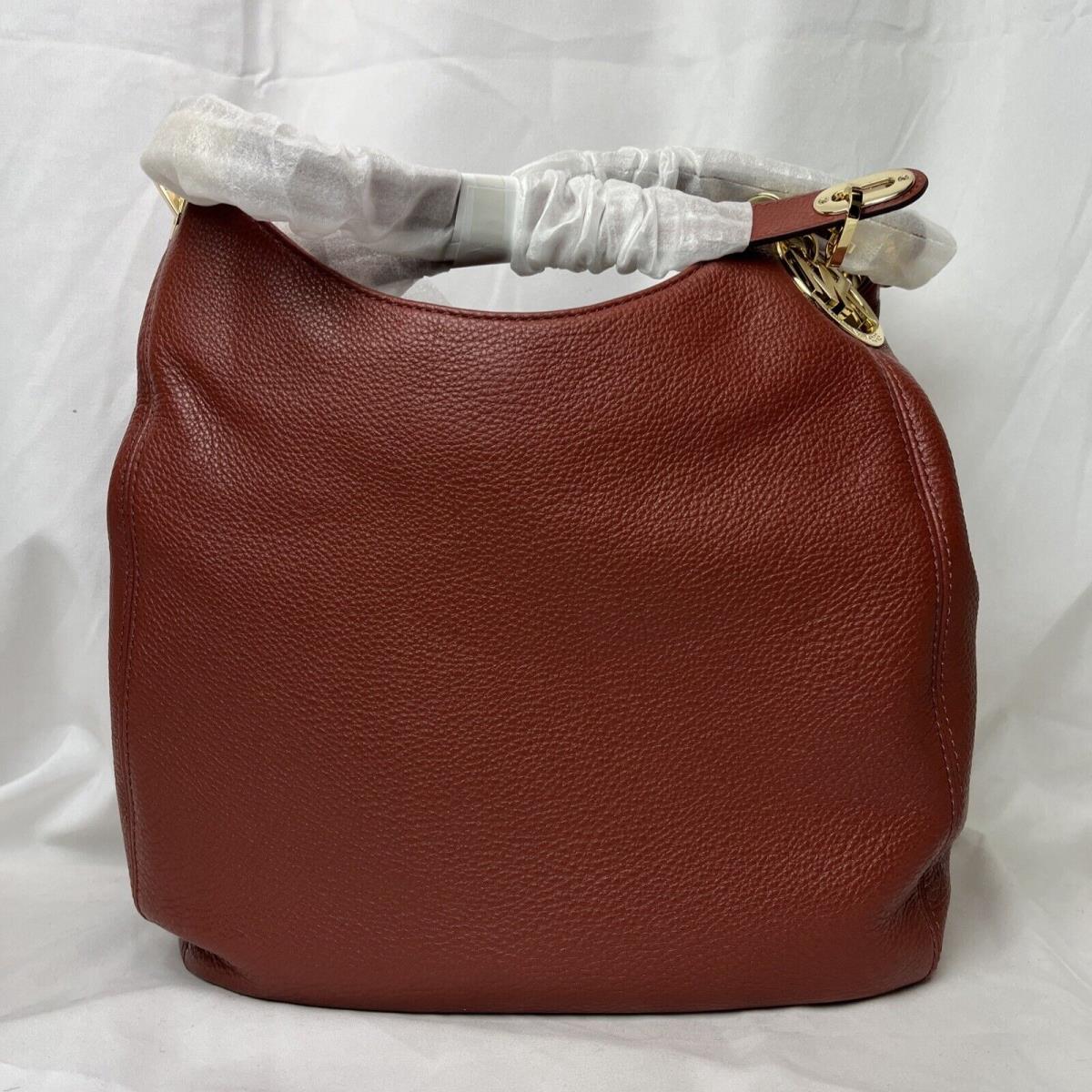 Kors Fulton Large Leather Shoulder Tote Brick