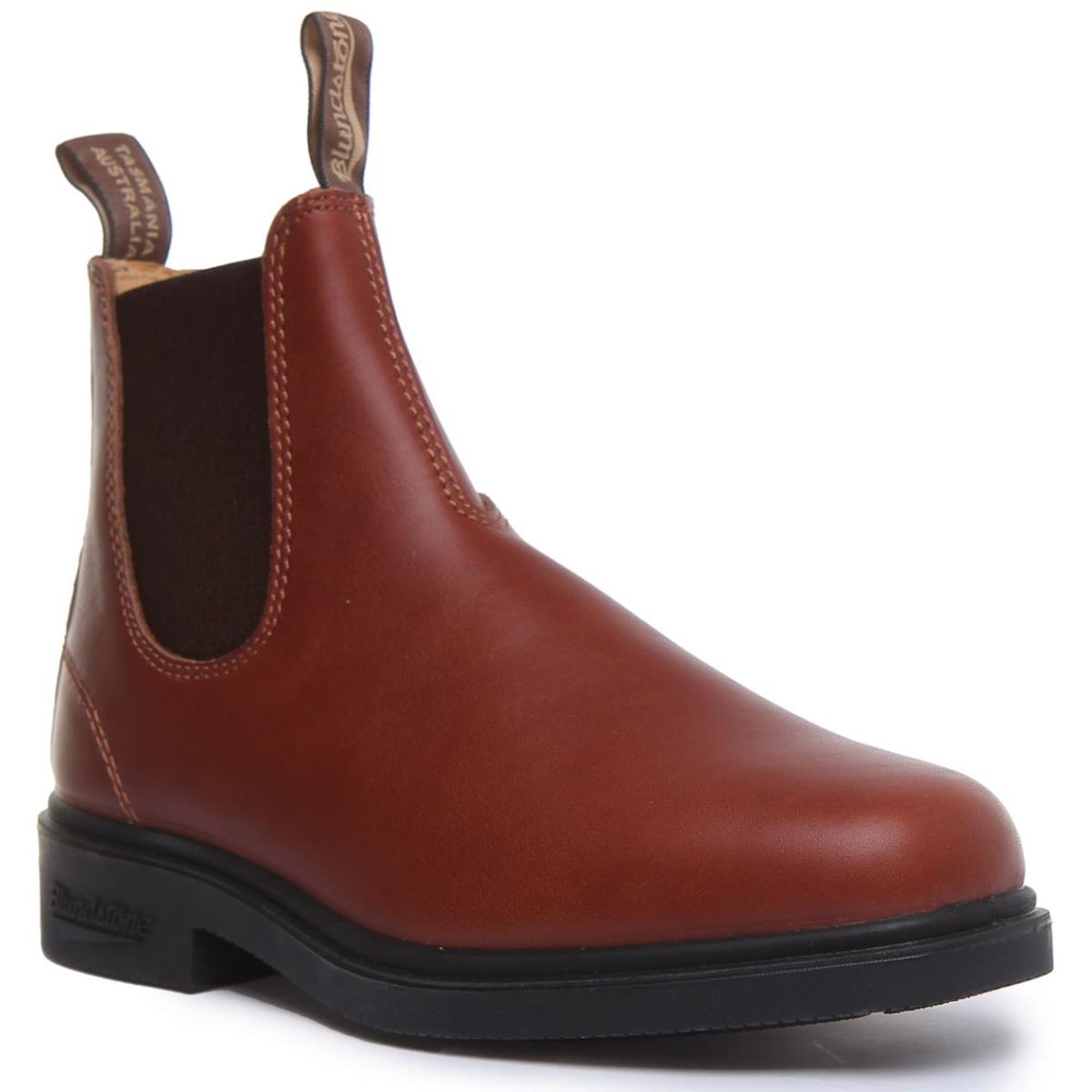 Blundstone 1394 Unisex Slip on Leather Chelsea Boots In Chestnut Size US 5 - 13 CHESTNUT