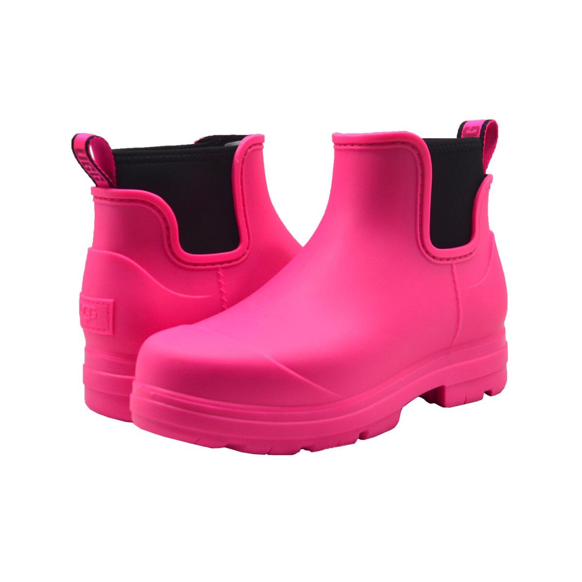 Women`s Shoes Ugg Droplet Waterproof Slip On Chelsea Rain Boots 1130831 Pink - Pink