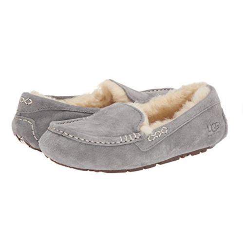 Ugg Women`s Ansley Sheepskin Slippers in Light Gray