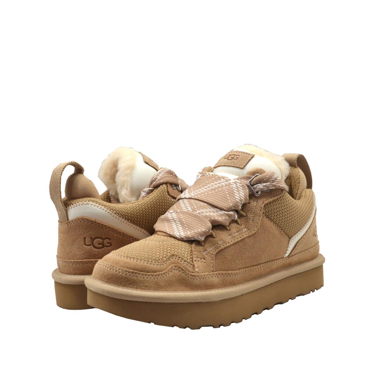 Women`s Shoes Ugg Lowmel Suede Canvas High Top Sneakers 1144032 Sand - Beige
