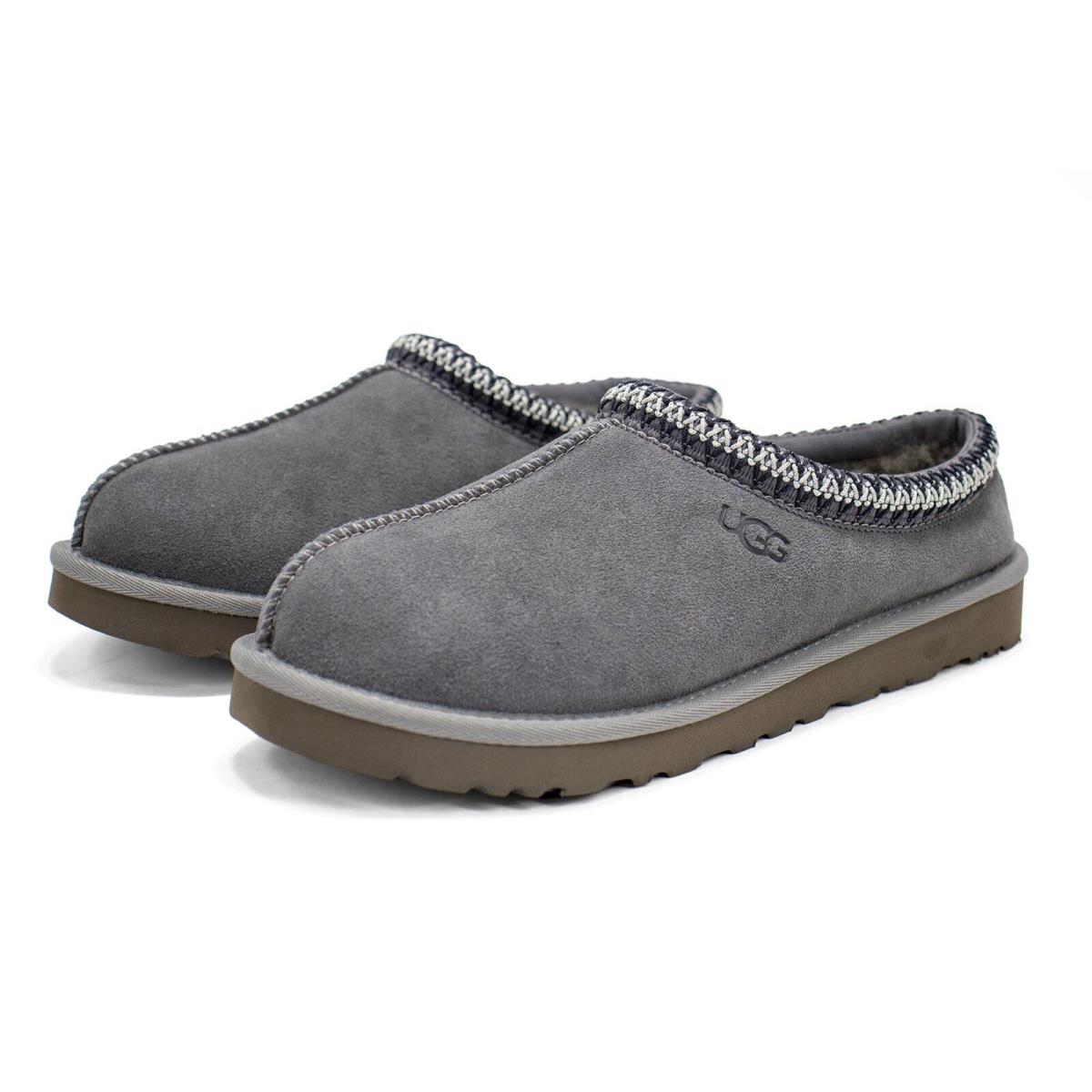 Ugg Tasman Sheepskin Lined Suede Slip-on Shoes Men`s Outdoor Slipper Dark Grey