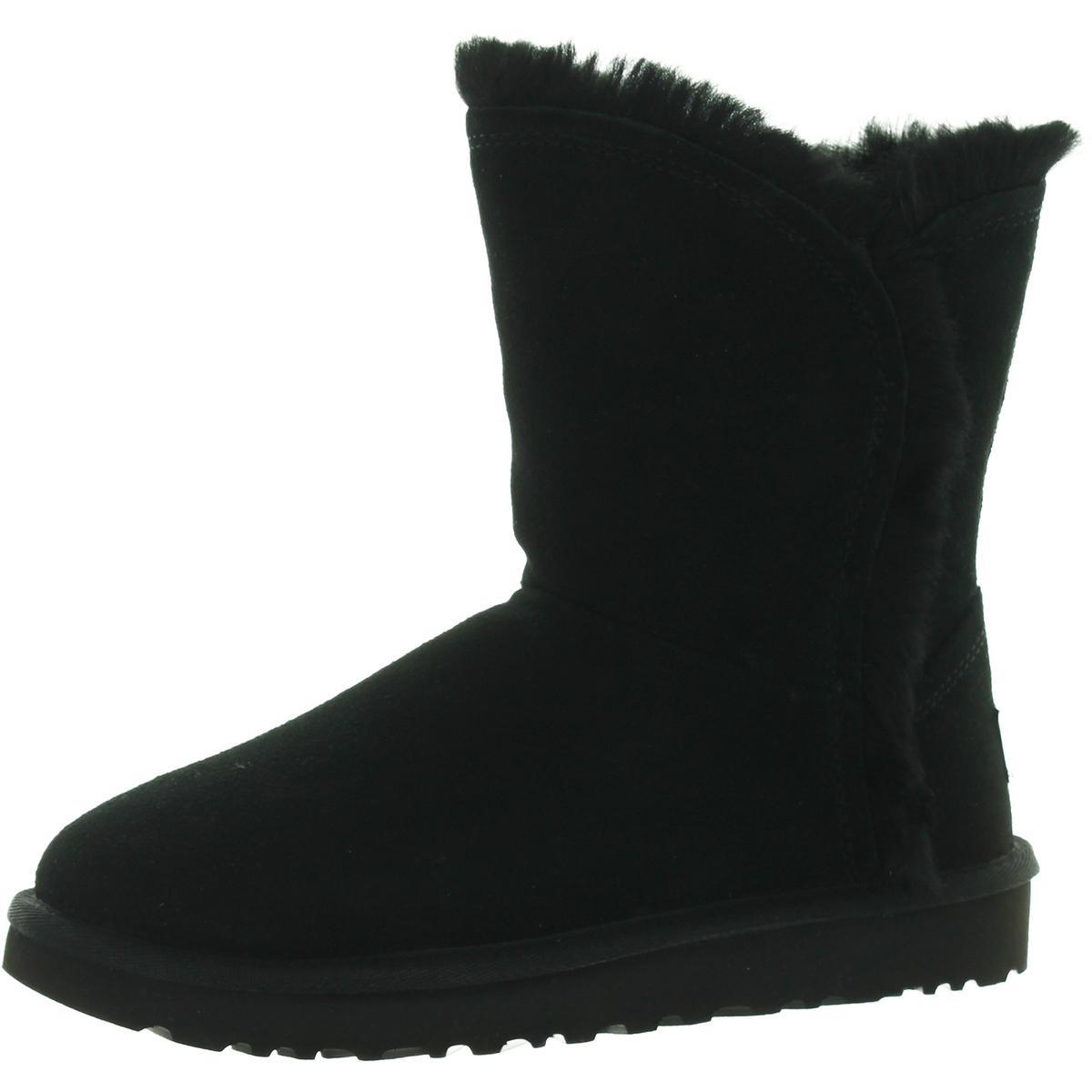 Ugg Womens Suede Wool Blend Cozy Winter Snow Boots Shoes Bhfo 2850 Black