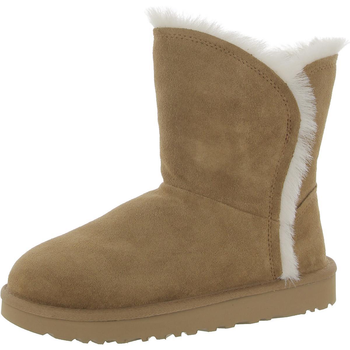 Ugg Womens Suede Wool Blend Cozy Winter Snow Boots Shoes Bhfo 2850 Chestnut