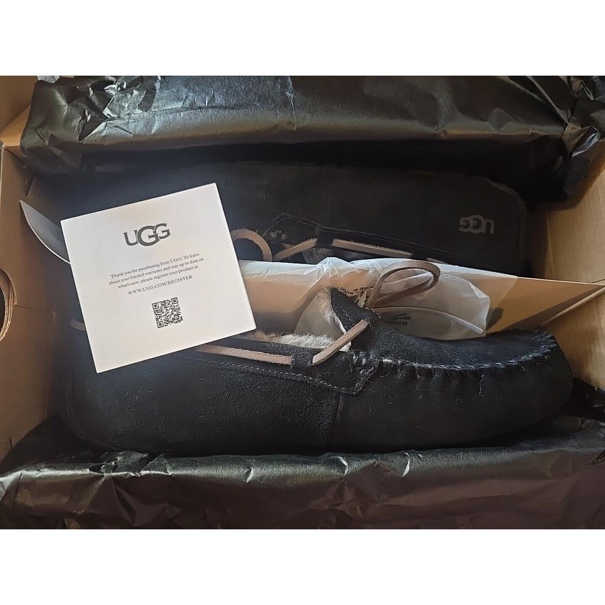 Ugg Men`s Olsen Slippers House Shoes Size 9 Black Suede