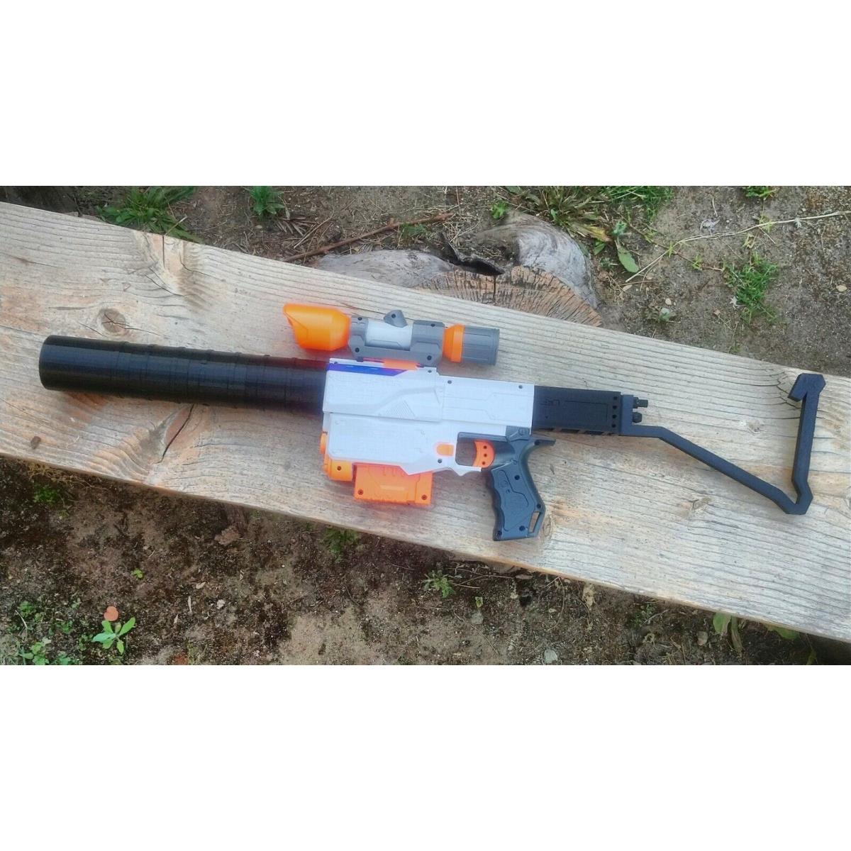 Blasters3D Semi-auto Sniper Kit Pe+ Black Fortnite Inspired For Nerf Modulus