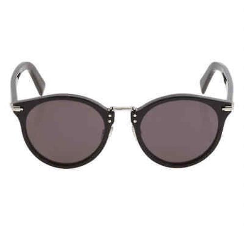 Dior Smoke Round Men`s Sunglasses Diorblacksuit R4U 10A0 51 Diorblacksuit R4U - Frame: Black, Lens: Grey