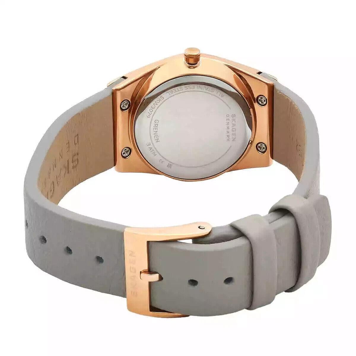 Skagen Grenen Lille Solar Powered White Dial Ladies Watch SKW3079 - Dial: White, Band: Greystone, Bezel: Rose Gold-tone