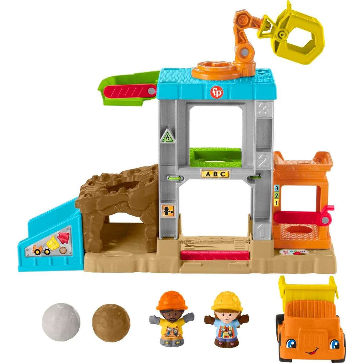 Fisher-price Little People Load Up N Learn Construction Site Playset Toy