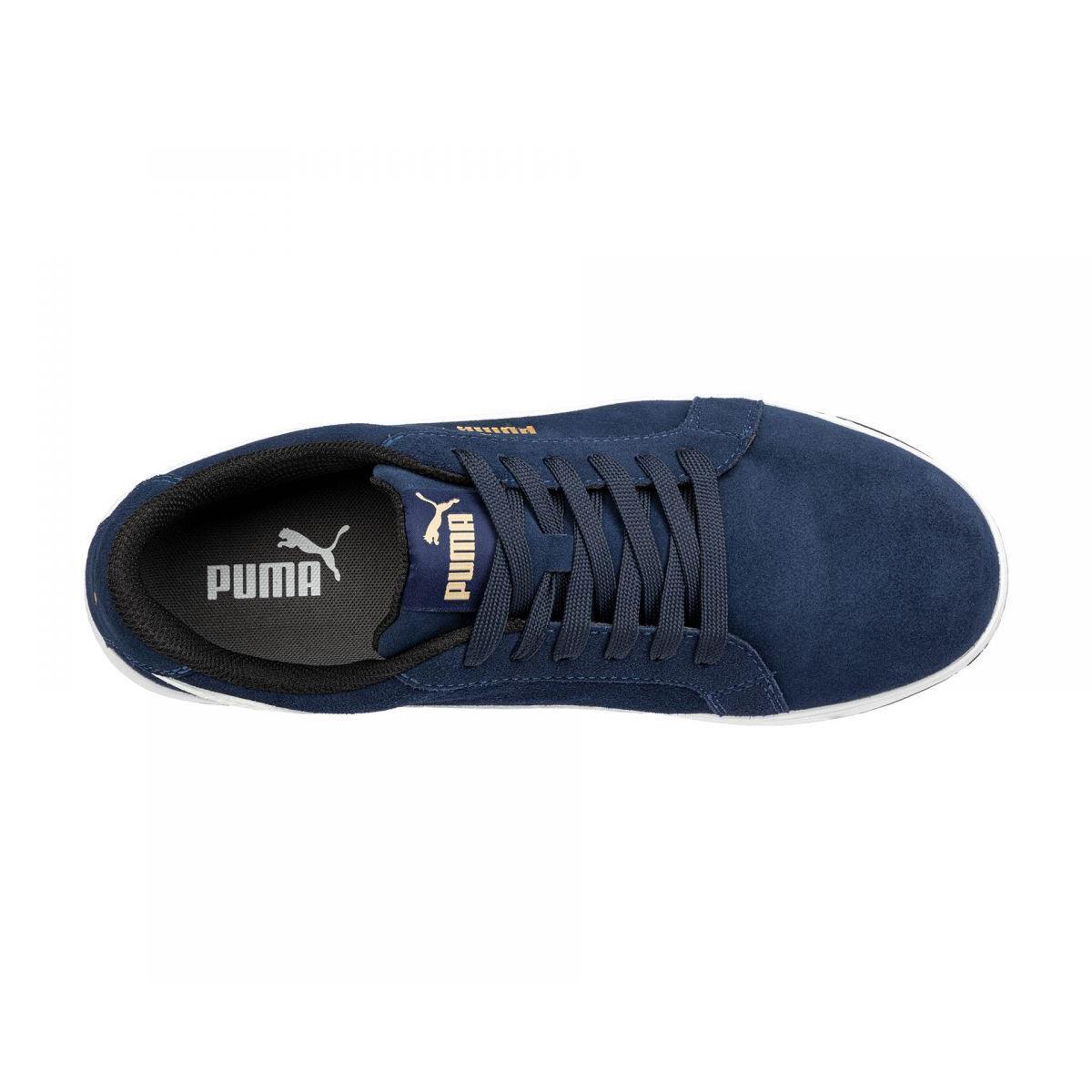 Puma Safety Men`s Iconic Low Composite Toe EH Work Shoes Navy Suede - 640025 Na - Navy